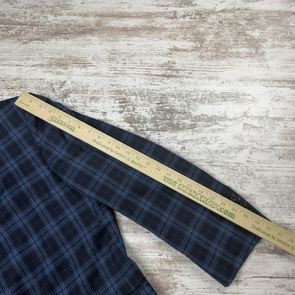 Tom James Super 140s Wool Plaid Sport Coat Blazer Jacket Mens 45R Custom Tailore